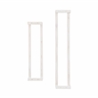 Pemberly Row Mango Wood Towel Rack Set in Rustic White Finish