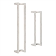 Pemberly Row Mango Wood Towel Rack Set in Rustic White Finish