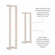 Pemberly Row Mango Wood Towel Rack Set in Rustic White Finish