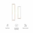 Pemberly Row Mango Wood Towel Rack Set in Rustic White Finish