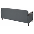 Pemberly Row Charcoal Sofa with Espresso Wood Accents