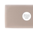 Pemberly Row Backless Acacia Bench with Upholstered Seat in Washed Gray
