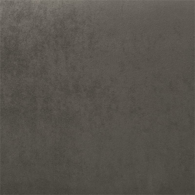 Pemberly Row Lounge Chair in Smoke Faux Leather with Chrome Legs