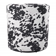 Pemberly Row Swivel Accent Chair in Black Cow Print Fabric