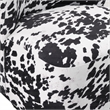 Pemberly Row Swivel Accent Chair in Black Cow Print Fabric