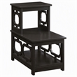 Pemberly Row Omega Chairside End Table with Espresso Finish