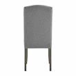 Pemberly Row Emily Upholstered Gray Fabric Side Chair with Wood Legs