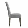Pemberly Row Emily Upholstered Gray Fabric Side Chair with Wood Legs