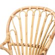 Pemberly Row Natural Rattan Armchair with Curved Arms and Angled Legs