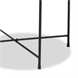 Pemberly Row Black Metal Plant Stand with Floral Pattern Top