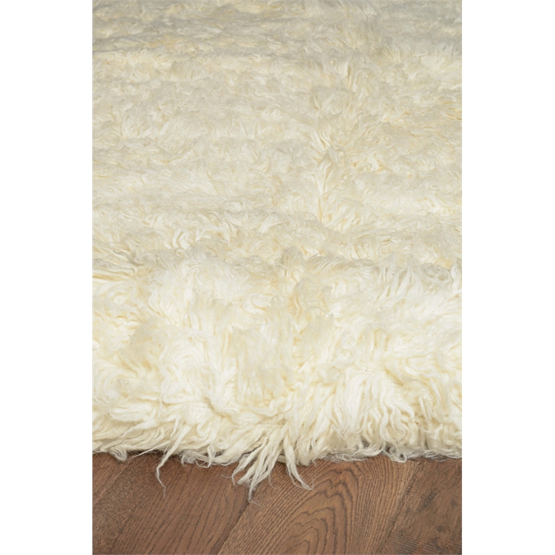 Pemberly Row Hand Woven Wool Rug in Natural 36