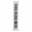 Pemberly Row Tall Wood Curio Cabinet with Glass Door in White