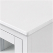 Pemberly Row Tall Wood Curio Cabinet with Glass Door in White