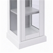 Pemberly Row Tall Wood Curio Cabinet with Glass Door in White