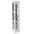 Pemberly Row Tall Wood Curio Cabinet with Glass Door in White