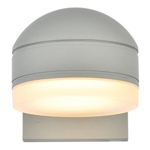 Pemberly Row 1-Light Modern Aluminum LED Wall Sconce in Silver