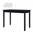 Pemberly Row Tavern Table in Solid Acacia Wood with Charcoal Gray Finish