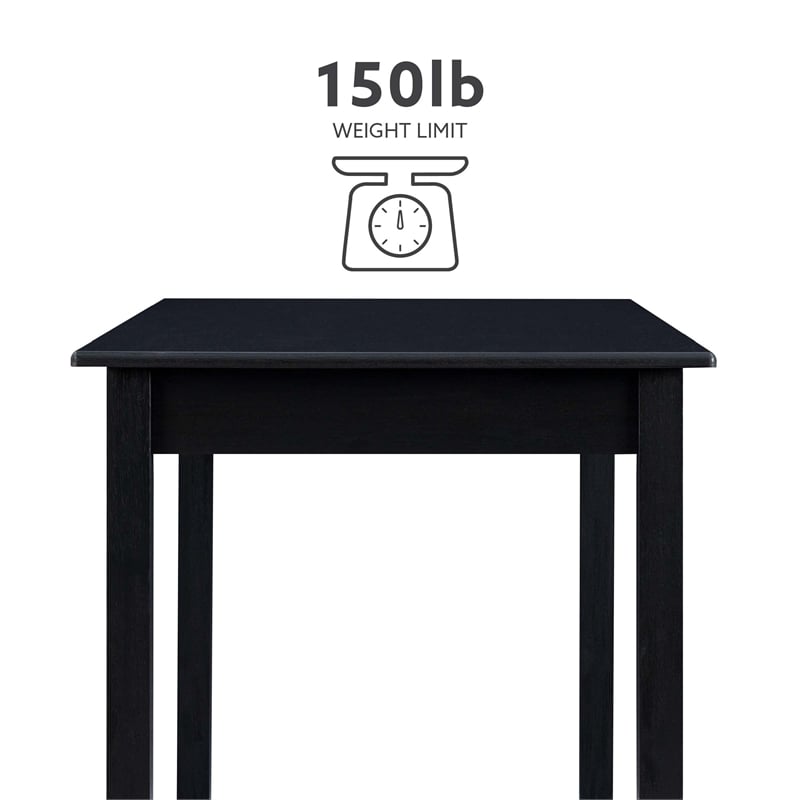 Pemberly Row Tavern Table in Solid Acacia Wood with Charcoal Gray Finish