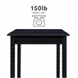 Pemberly Row Tavern Table in Solid Acacia Wood with Charcoal Gray Finish