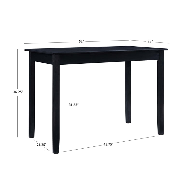 Pemberly Row Tavern Table in Solid Acacia Wood with Charcoal Gray Finish