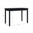 Pemberly Row Tavern Table in Solid Acacia Wood with Charcoal Gray Finish
