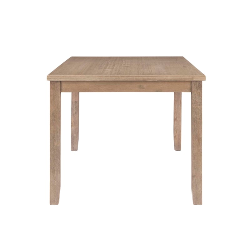 Pemberly Row Dining Table in Solid Acacia Wood Washed Gray Finish