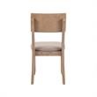 Pemberly Row Set of 2 Dining Chairs Wood with Cotton-Linen Gray Wash Finish