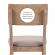 Pemberly Row Set of 2 Dining Chairs Wood with Cotton-Linen Gray Wash Finish