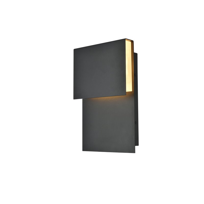 Pemberly Row 1-Light LED Wall Sconce in Black Finish with 7-in Design