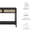 Pemberly Row Wood Console Table with Full-Glide Drawers in Black