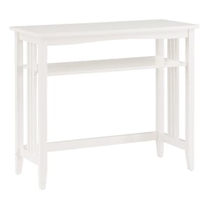 Pemberly Row Mission Style Foyer Table in White Engineered Wood