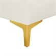 Pemberly Row Modular Cream Velvet Sectional with Channel Tufting