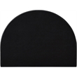Pemberly Row Black Velvet Queen Bed with Sculptural Arched Headboard