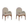 Pemberly Row Set of 2 Dining Arm Chairs with Solid Ash Wood & Walnut Finish