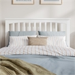 Pemberly Row Full Mission Low Profile Platform Bed with Footboard in White