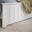 Pemberly Row Full Mission Low Profile Platform Bed with Footboard in White