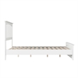 Pemberly Row Full Mission Low Profile Platform Bed with Footboard in White