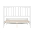 Pemberly Row Full Mission Low Profile Platform Bed with Footboard in White