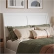 Pemberly Row Full Sleigh Low Profile Platform Bed with Footboard in White