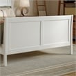 Pemberly Row Full Sleigh Low Profile Platform Bed with Footboard in White