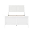 Pemberly Row Full Sleigh Low Profile Platform Bed with Footboard in White