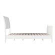 Pemberly Row Full Sleigh Low Profile Platform Bed with Footboard in White