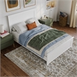 Pemberly Row Full Cottage Low Profile Platform Bed with Footboard in White