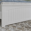Pemberly Row Full Cottage Low Profile Platform Bed with Footboard in White