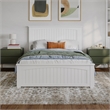 Pemberly Row Full Cottage Low Profile Platform Bed with Footboard in White