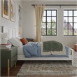 Pemberly Row Full Panel Low Profile Platform Bed with Footboard in White