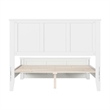 Pemberly Row Full Panel Low Profile Platform Bed with Footboard in White