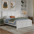 Pemberly Row Full Panel Low Profile Platform Bed with Footboard in White