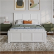 Pemberly Row Full Panel Low Profile Platform Bed with Footboard in White