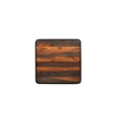 Pemberly Row Solid Wood Block End Table with Plinth Base in Dark Brown